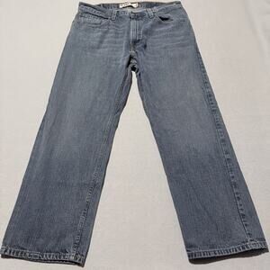 Levi's 559 Straight Jeans Men's Blue Denim Mid Rise Pockets Relaxed Fit - 38x30